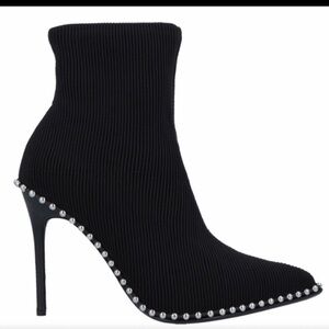 Alexander Wang Eri Plisse Studded Sock Boots